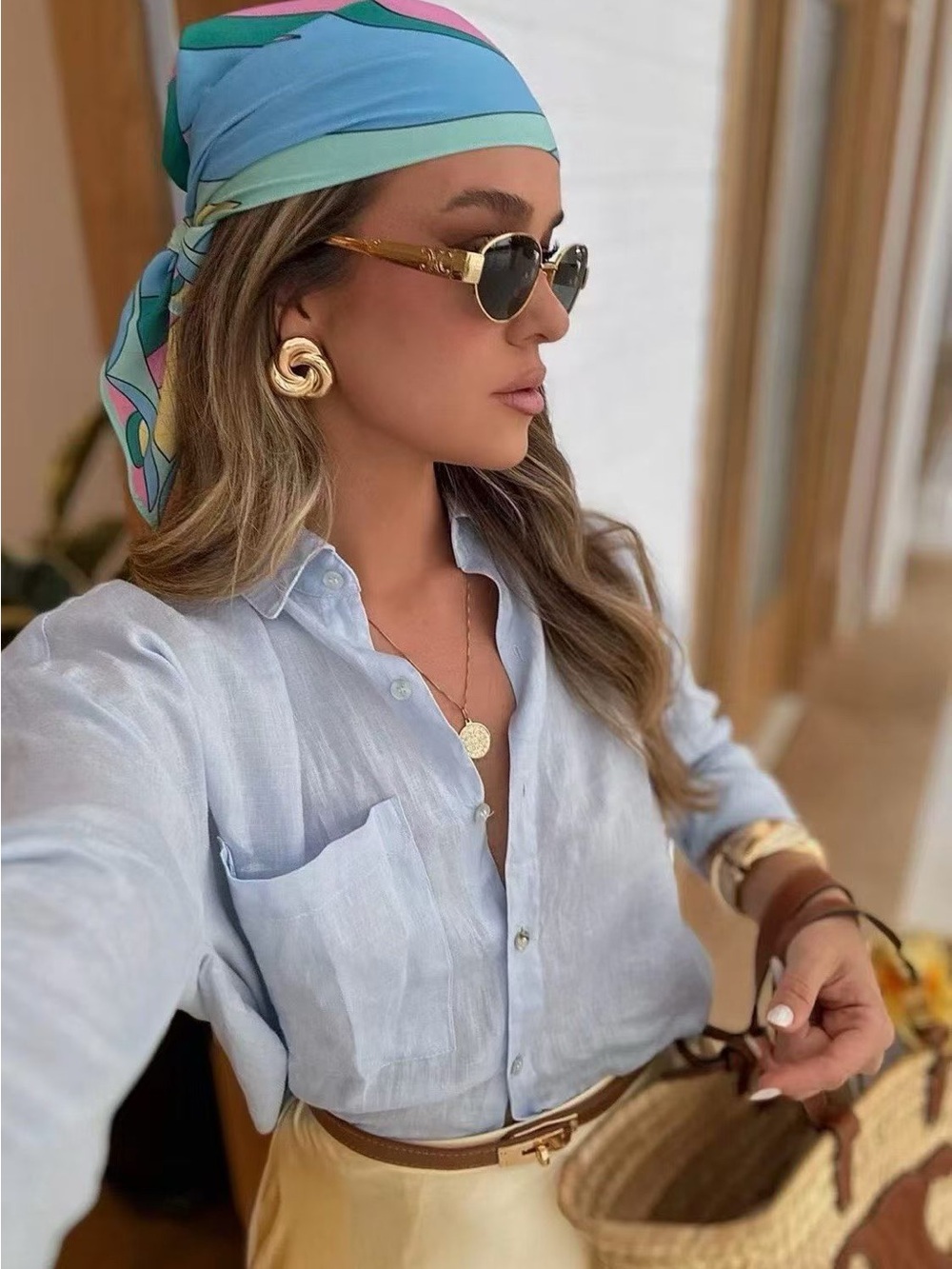 Celine Triomphe Metal 01 Sunglasses In Metal - Picture 5 of 5